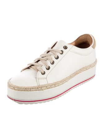 Joie Leather Colorblock Pattern Espadrille Sneakers