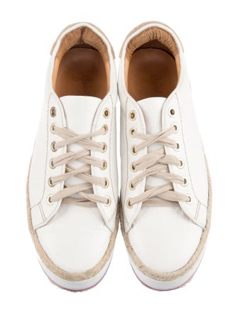 Joie Leather Colorblock Pattern Espadrille Sneakers