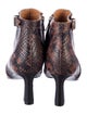 Joie Embossed Leather Animal Print Boots
