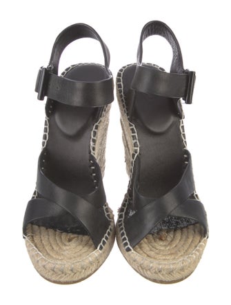 Joie Leather Tweed Pattern Espadrilles