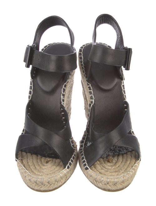 Joie Leather Tweed Pattern Espadrilles