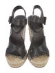 Joie Leather Tweed Pattern Espadrilles