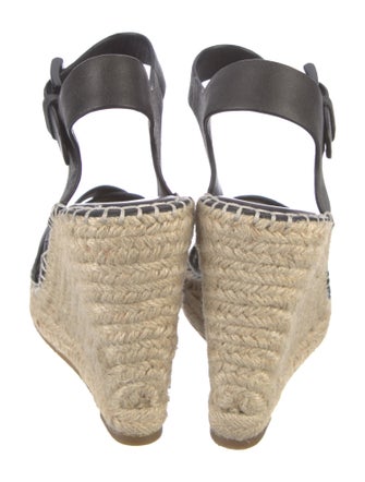 Joie Leather Tweed Pattern Espadrilles