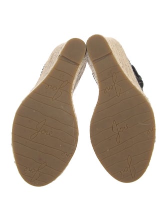 Joie Leather Tweed Pattern Espadrilles