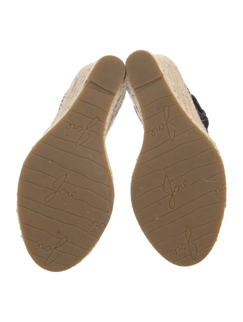 Joie Leather Tweed Pattern Espadrilles