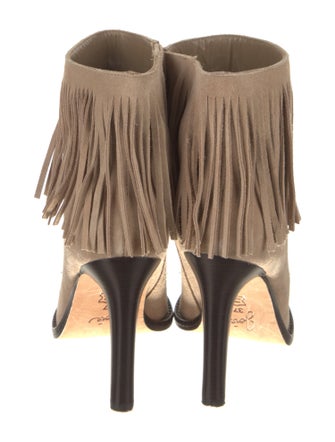 Joie Suede Leather Trim Embellishment Boots