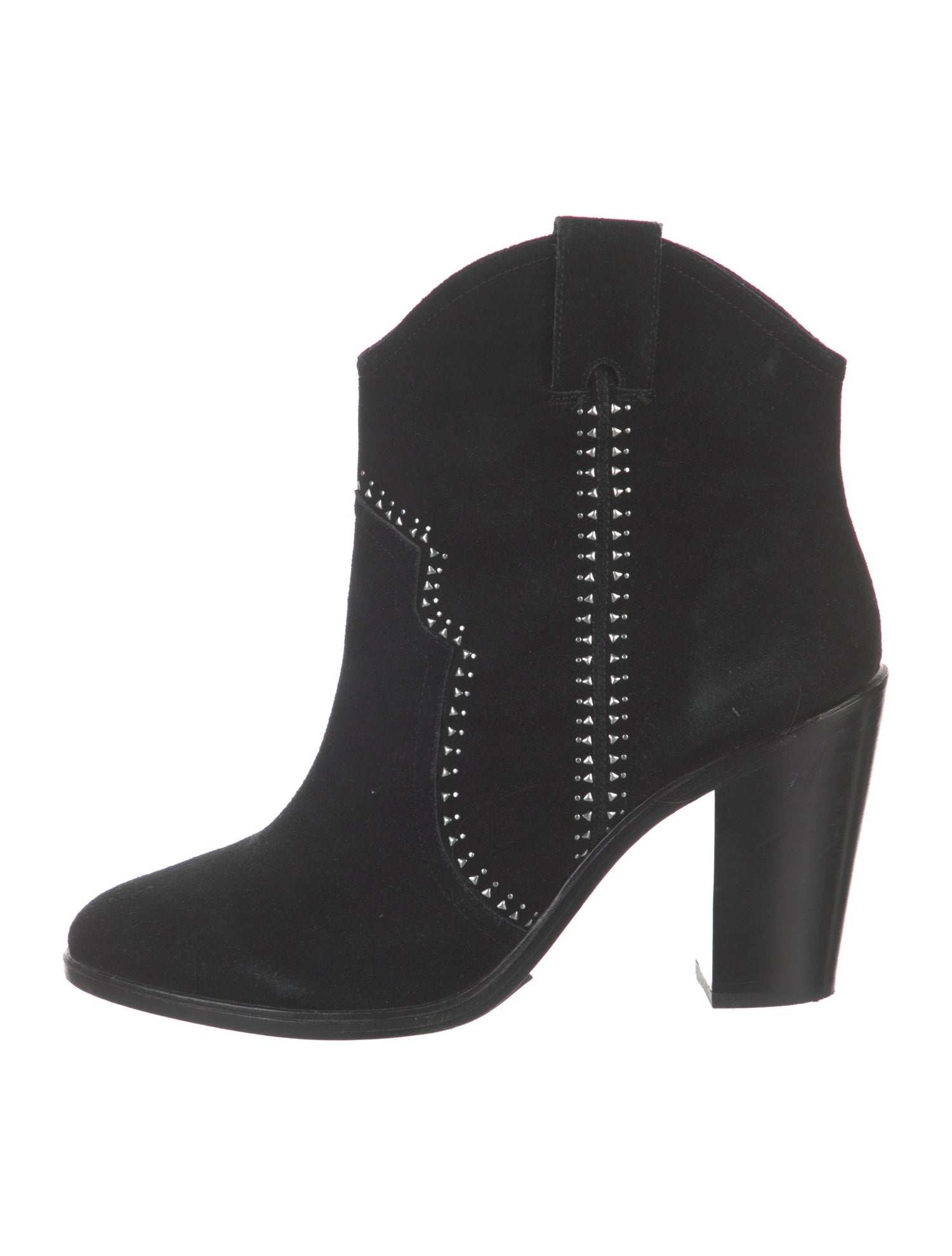 Joie Suede Studded Accents Western Boots