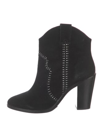 Joie Suede Studded Accents Western Boots