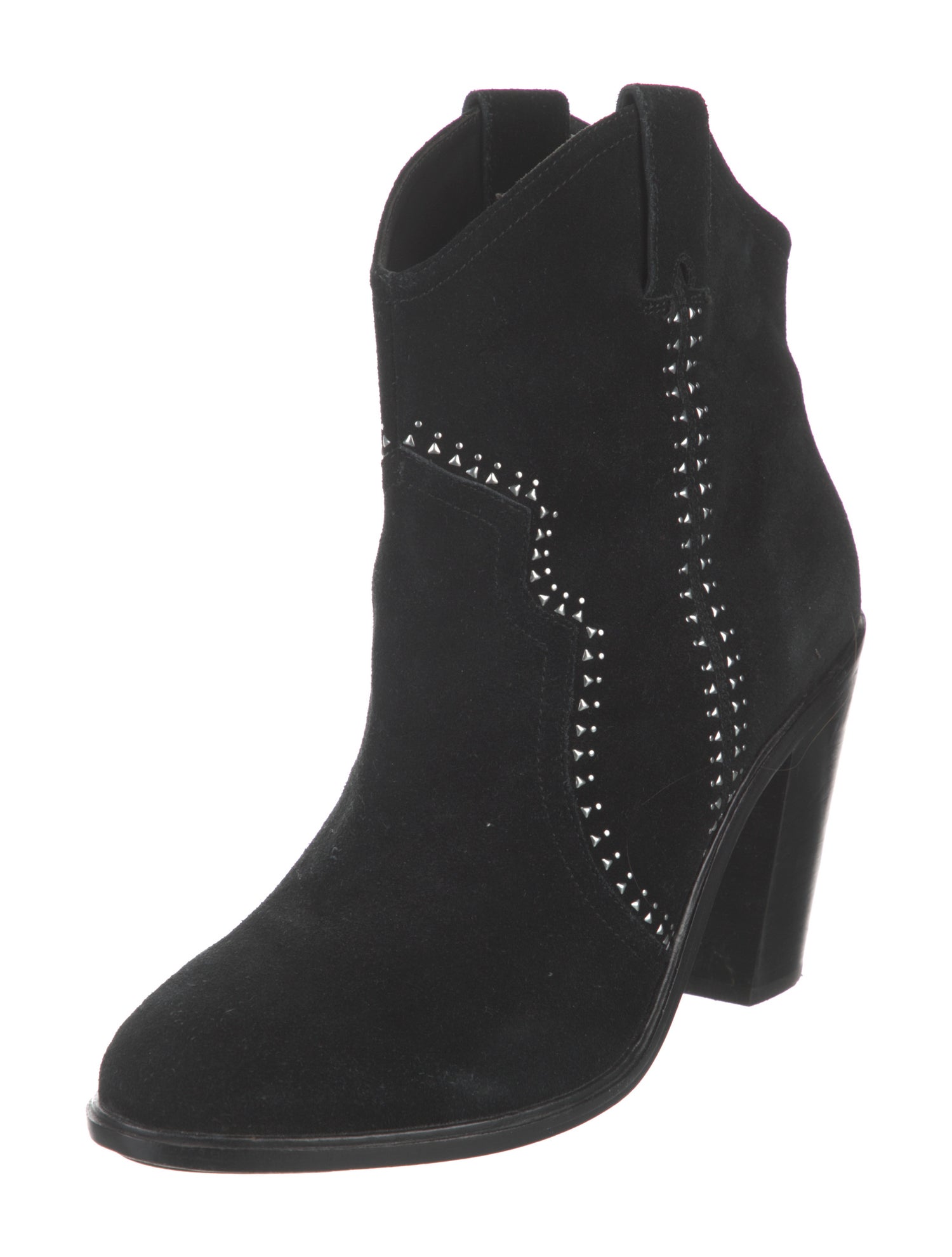 Joie Suede Studded Accents Western Boots