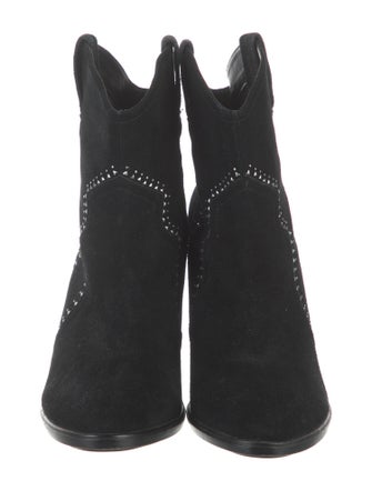 Joie Suede Studded Accents Western Boots