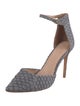 Joie Embossed Leather Printed D'Orsay Pumps