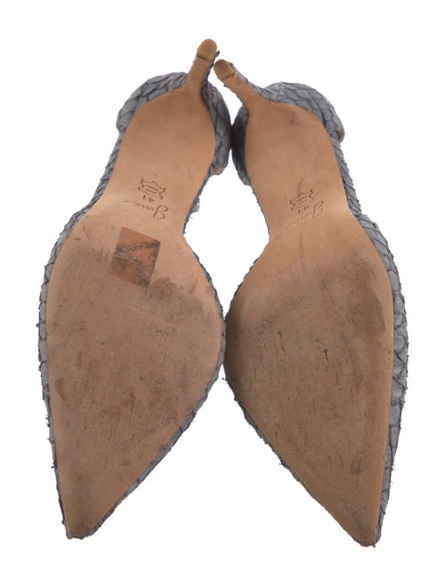 Joie Embossed Leather Printed D'Orsay Pumps