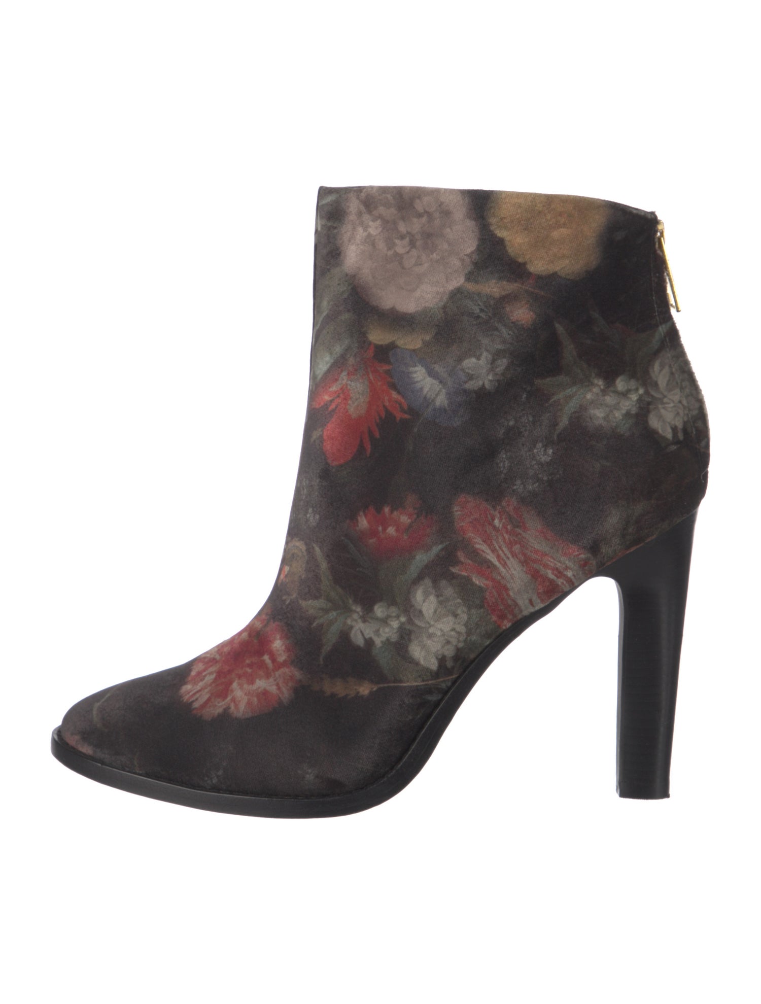 Joie Velvet Floral Print Boots