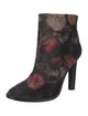 Joie Velvet Floral Print Boots