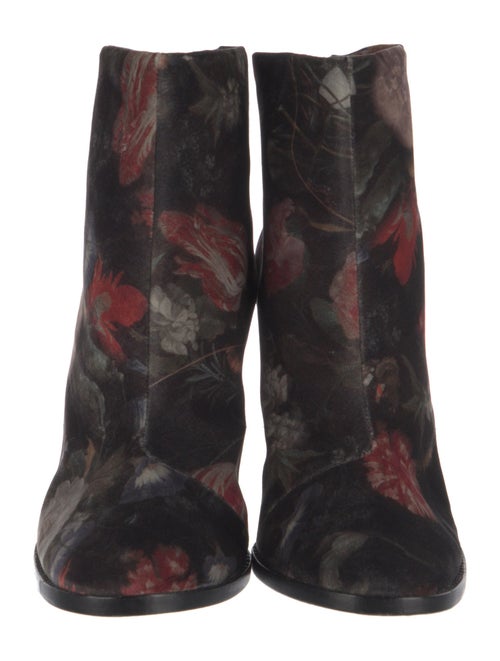 Joie Velvet Floral Print Boots