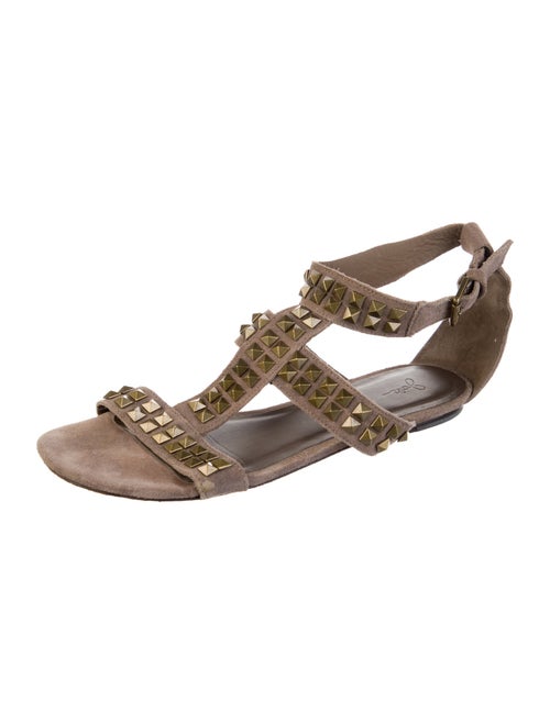 Joie Suede Animal Print Gladiator Sandals