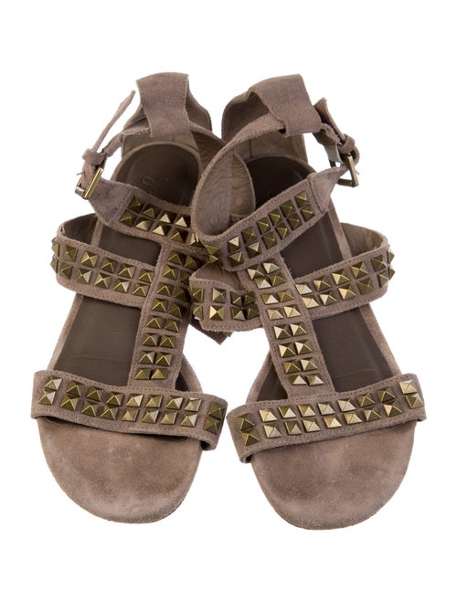 Joie Suede Animal Print Gladiator Sandals