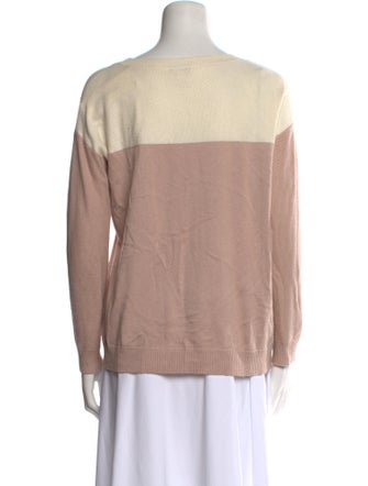 Joie Colorblock Pattern Bateau Neckline Sweater