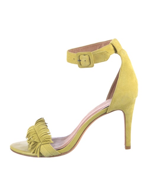 Joie Suede Fringe Trim Accent Sandals