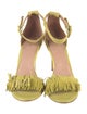 Joie Suede Fringe Trim Accent Sandals
