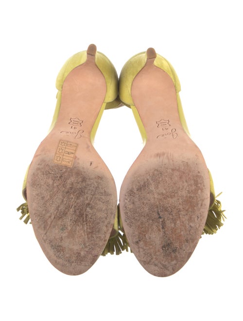 Joie Suede Fringe Trim Accent Sandals