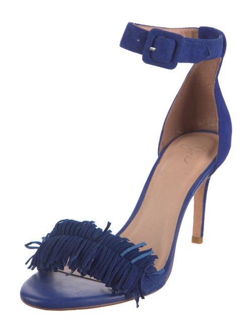 Joie Suede Fringe Trim Accent Sandals