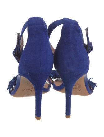 Joie Suede Fringe Trim Accent Sandals