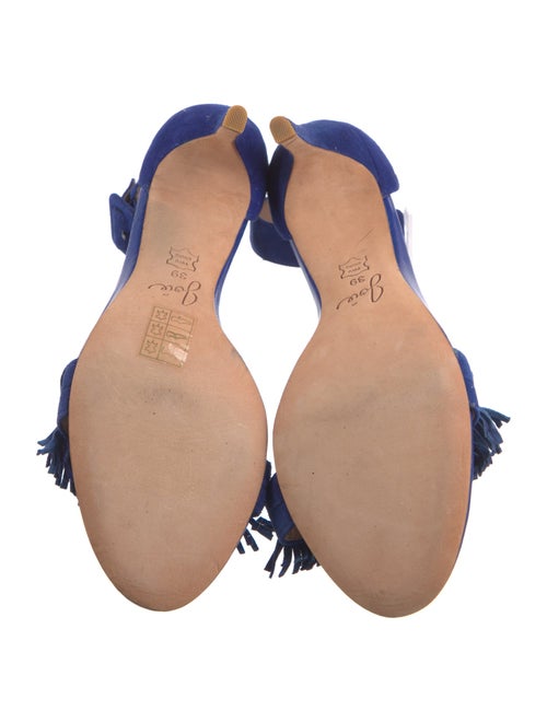 Joie Suede Fringe Trim Accent Sandals