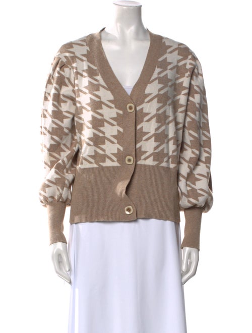 Joie Printed V-Neck Sweater