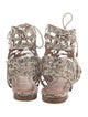 Joie Leather Animal Print Gladiator Sandals