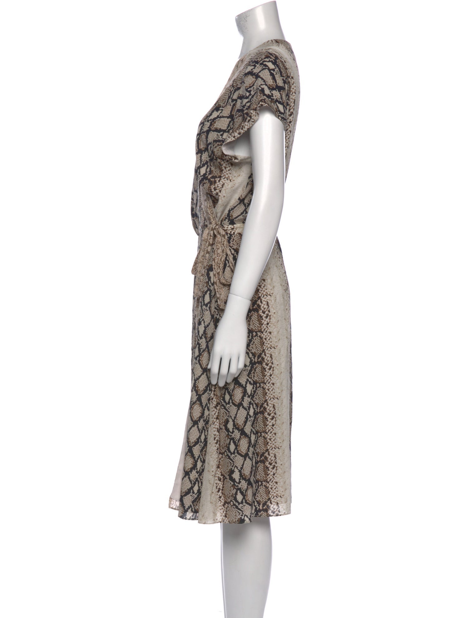Joie Animal Print Midi Length Dress