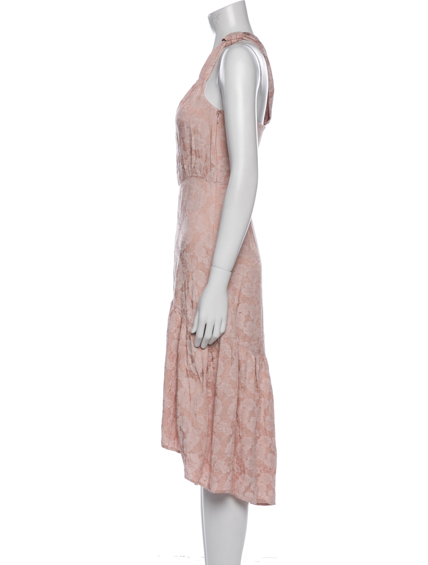 Joie Lace Pattern Midi Length Dress in Pink, Women's S