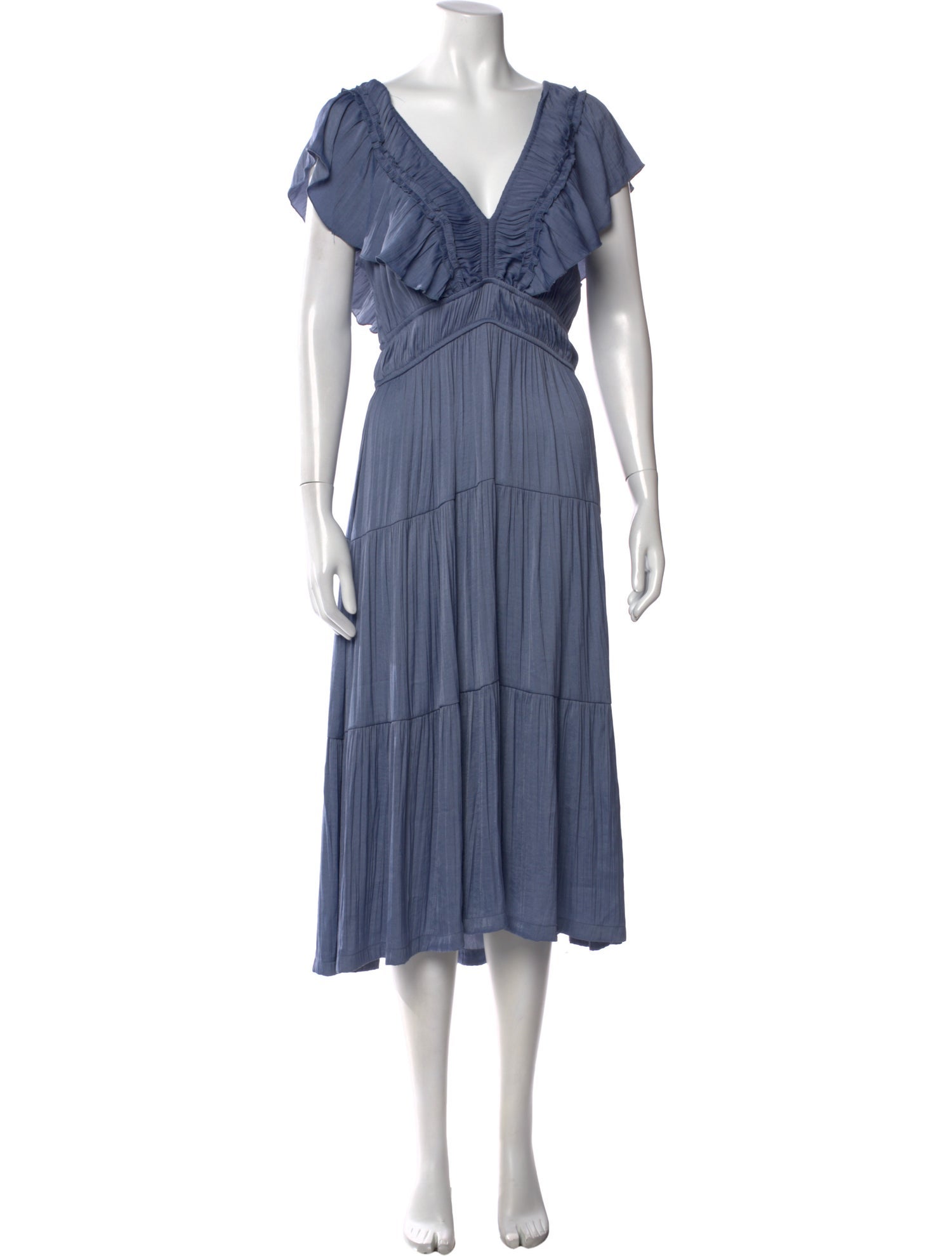 joie blue dress Joie Puff Sleeve Shirred Dress Floral Print White/Blue