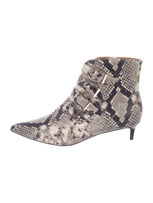 Joie Leather Animal Print Boots