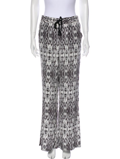 Joie Silk Animal Print Pajamas White