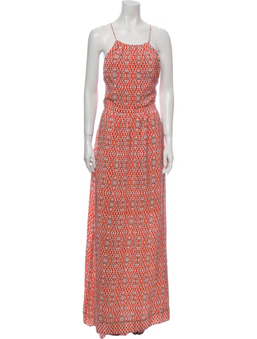 Joie Silk Long Dress Orange