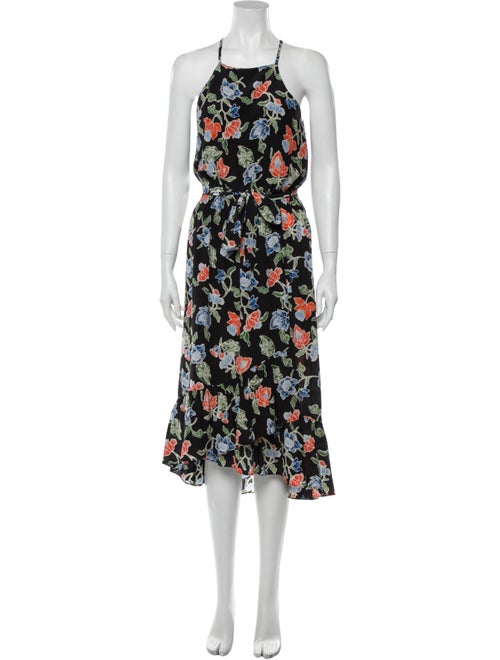 Joie Silk Long Dress Black
