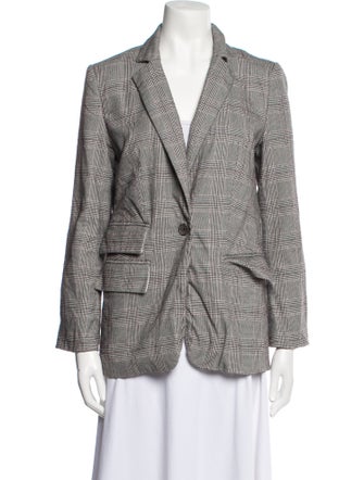 Joie Plaid Print Blazer