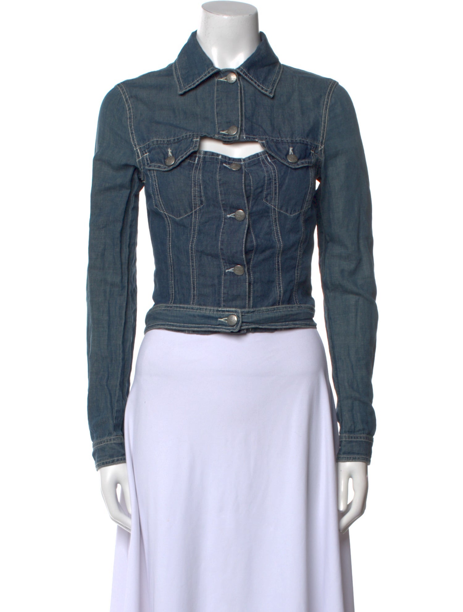 JPG Jeans Long Sleeve Crop Top