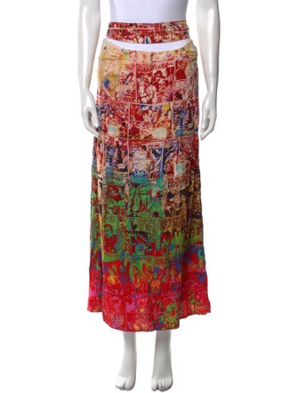 JPG Jeans Printed Midi Length Skirt