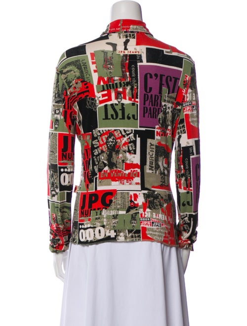 JPG Jeans Printed Long Sleeve Button-Up Top