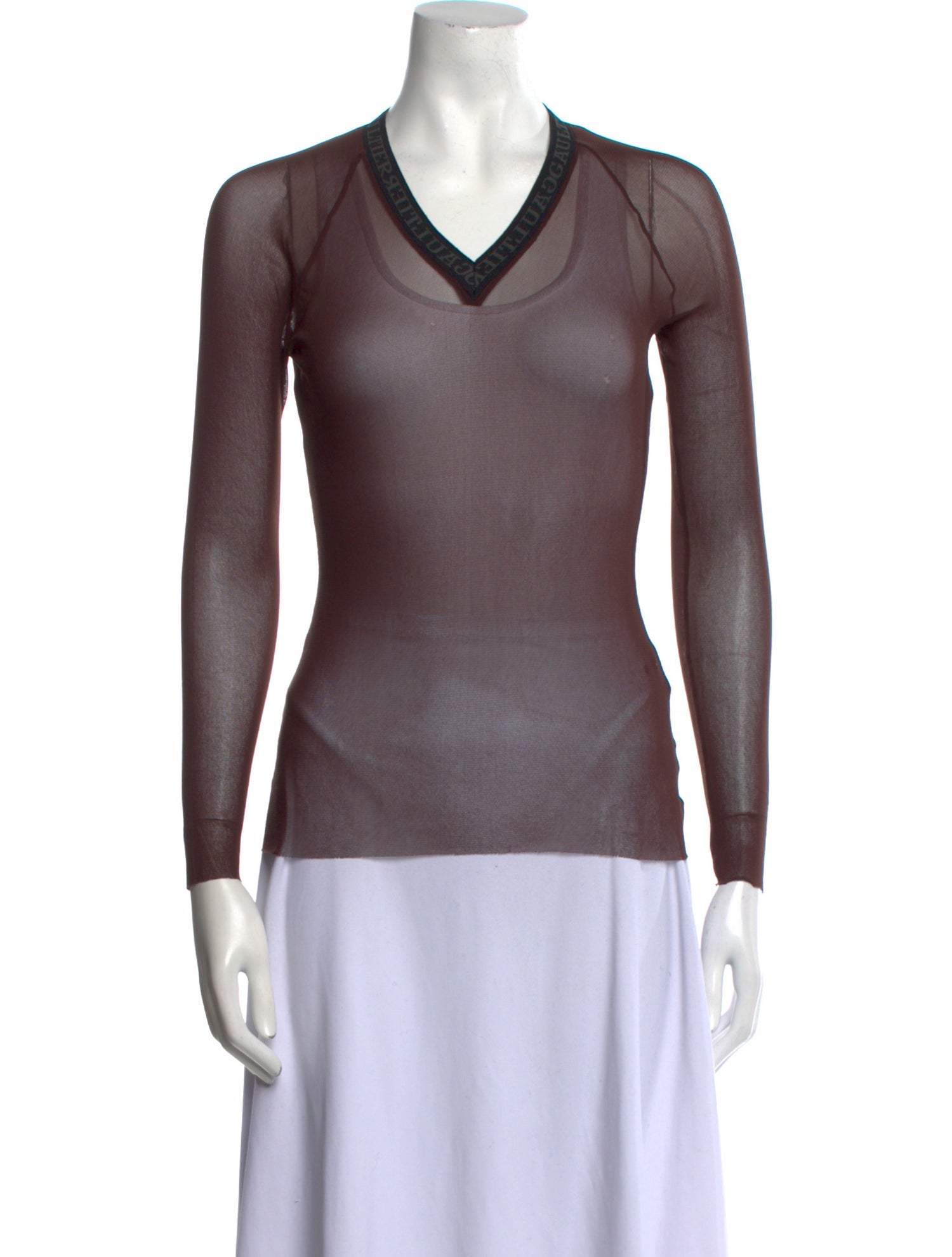 Jean Paul Gaultier Classique V-Neck Long Sleeve Top