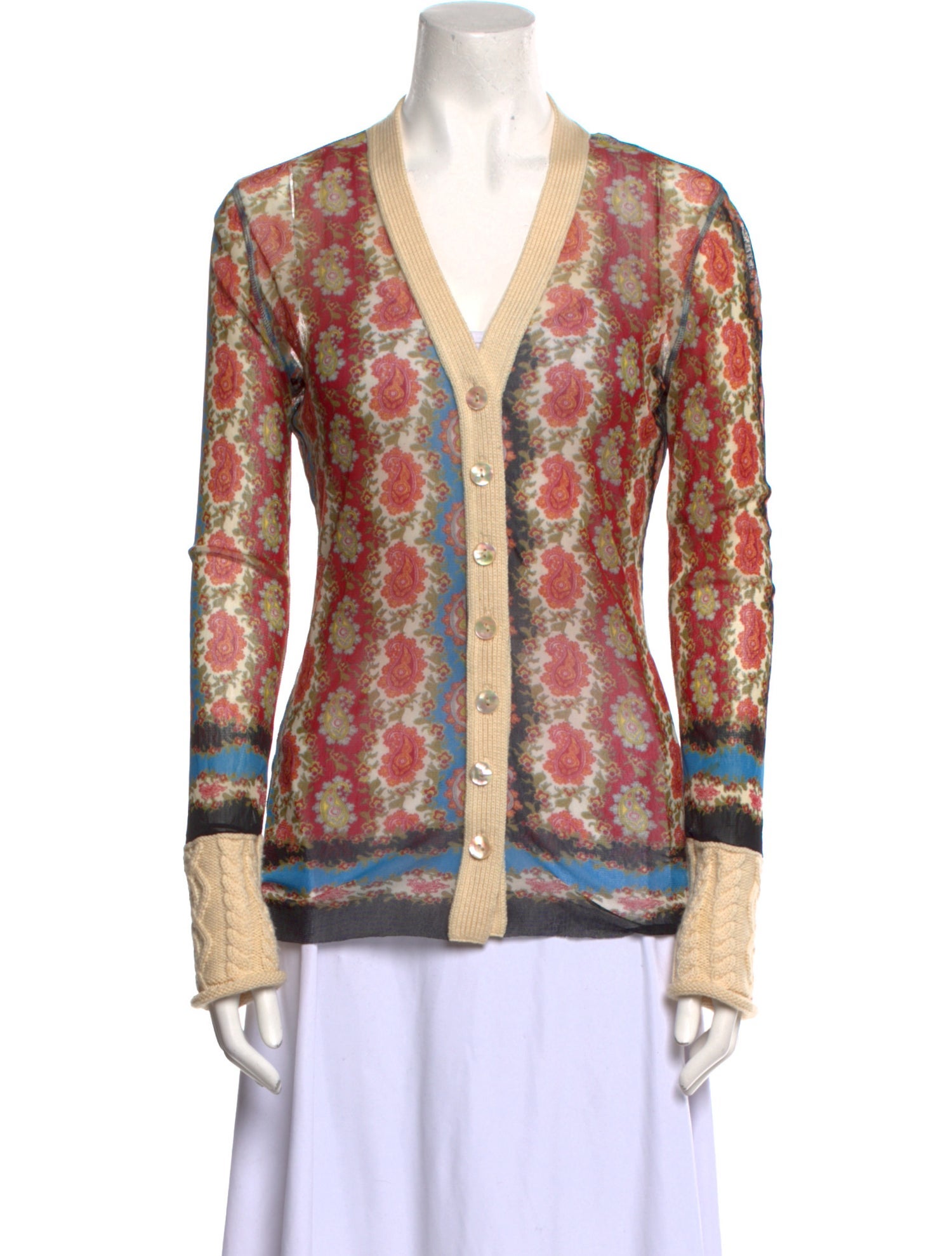 Jean Paul Gaultier Classique Vintage Floral Print Sweater