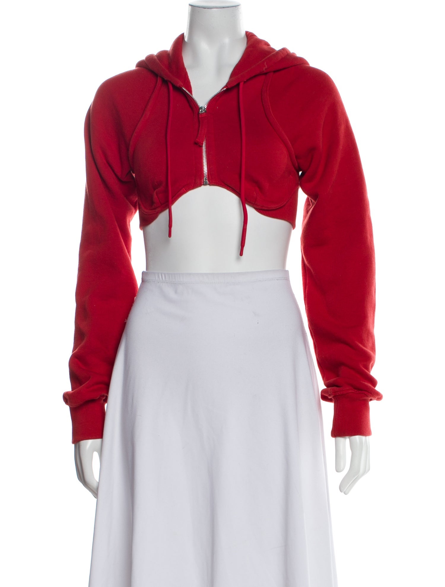 Jean Paul Gaultier V-Neck Long Sleeve Crop Top