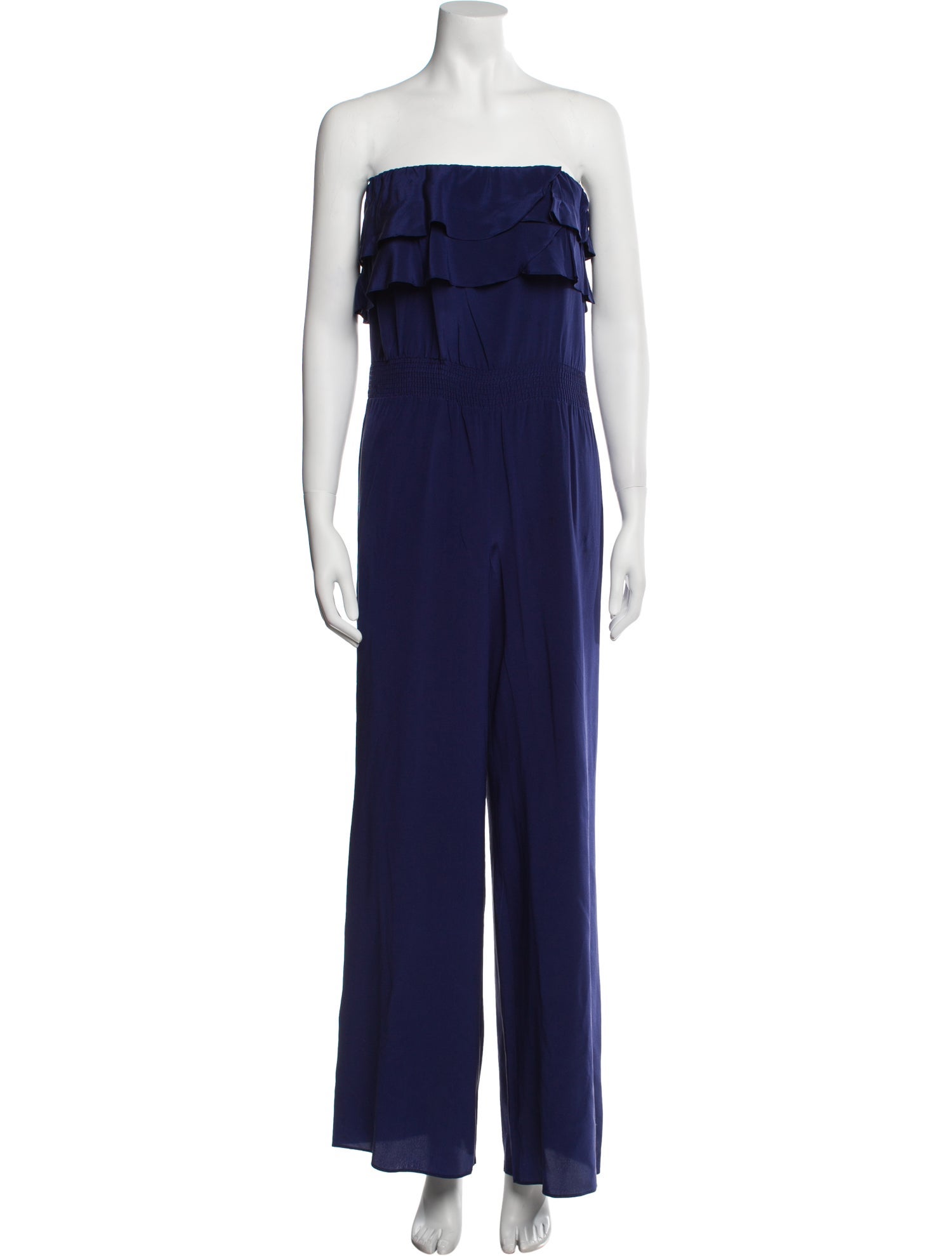 Jay Godfrey Silk Strapless Jumpsuit