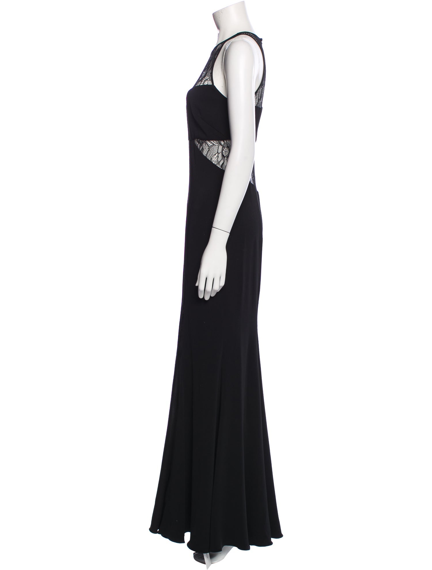 JAY GODFREY Womens Lace Floral Sleeveless Surplice Neckline Mini Cocktail Wrap Dress