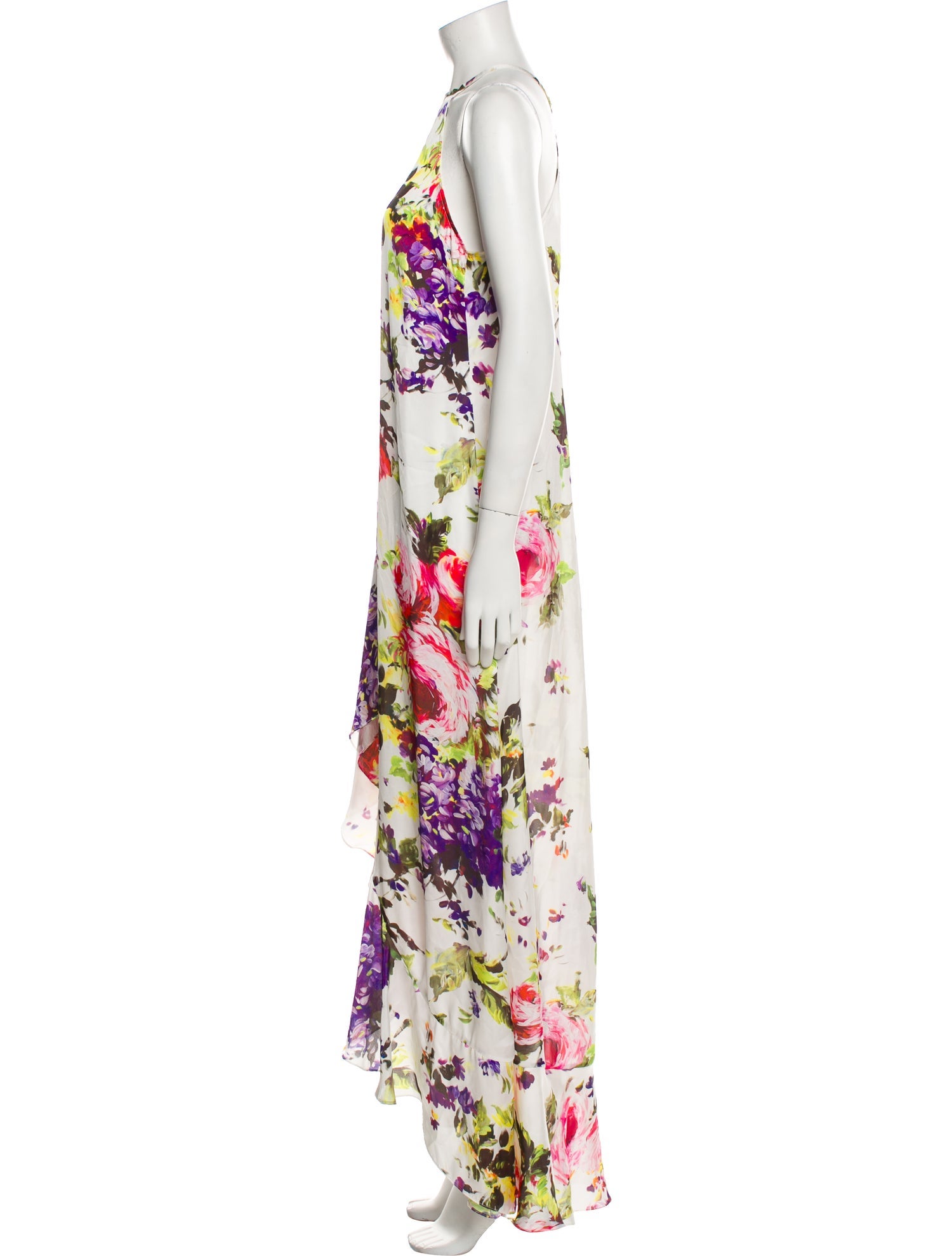 Jay Godfrey Floral Print Long Dress