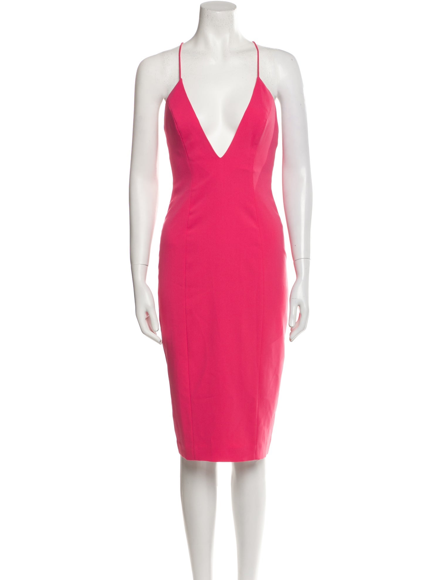 Jay Godfrey V-Neck Midi Length Dress