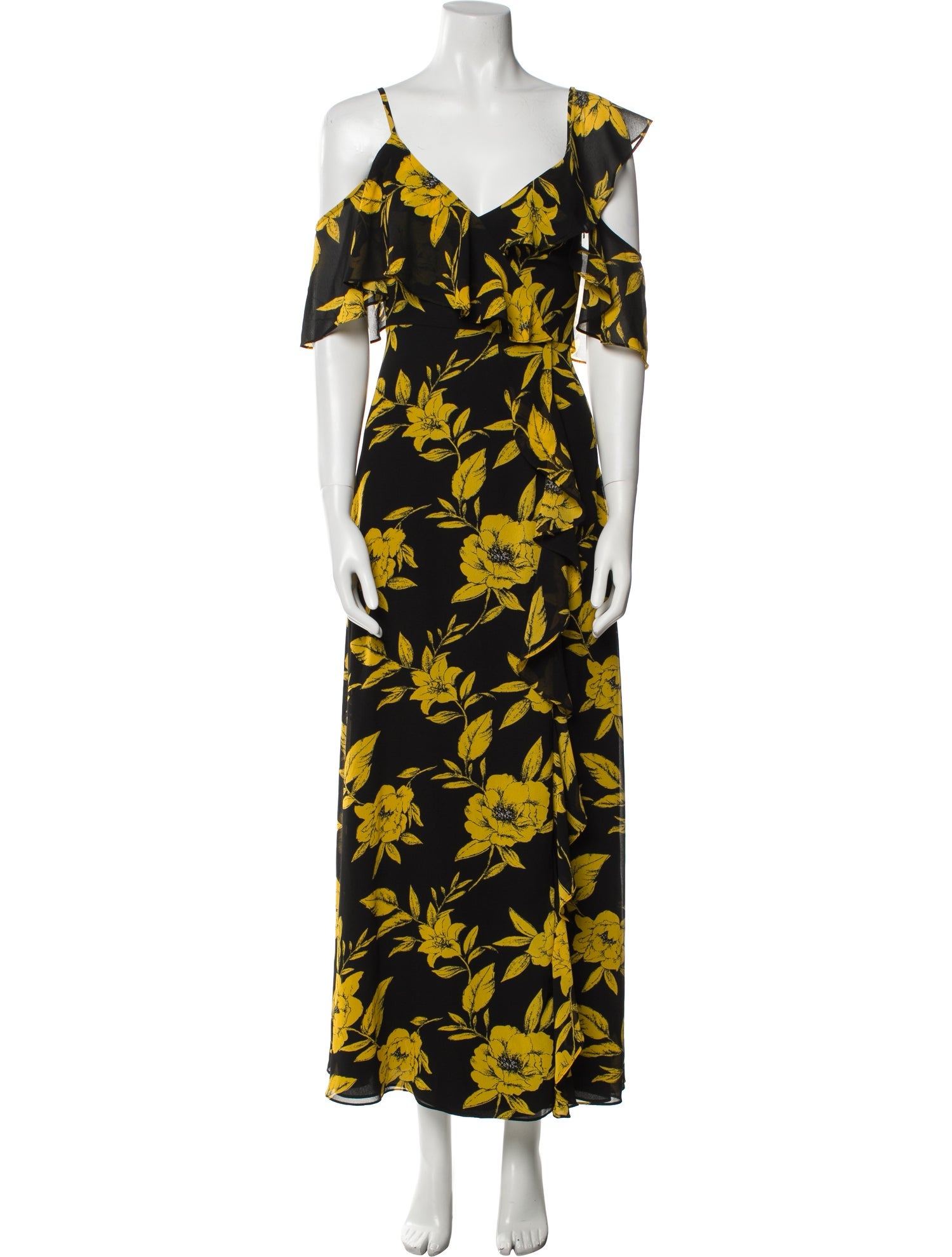 Jay Godfrey Floral Print Long Dress