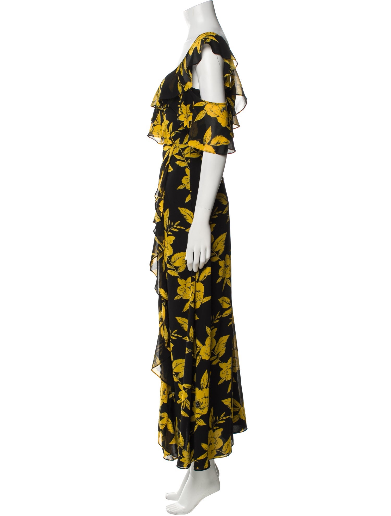 Jay Godfrey Floral Print Long Dress